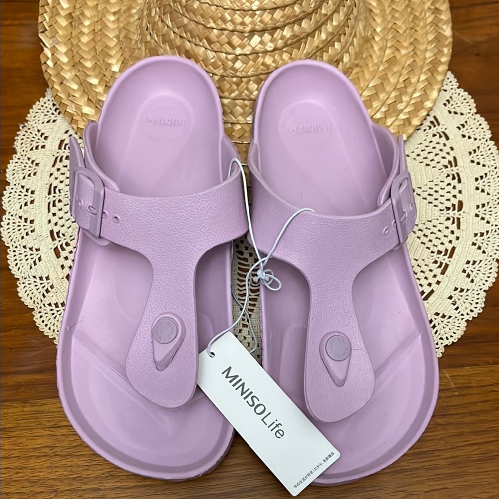 MINISO‎ Life Purple Slide Sandals